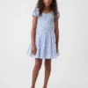 Vestido infantil con estampado fruncido