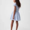 Vestido infantil con estampado fruncido