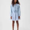 Vestido infantil con estampado fruncido