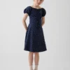 Vestido infantil con fruncidos