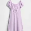 Vestido infantil con fruncidos