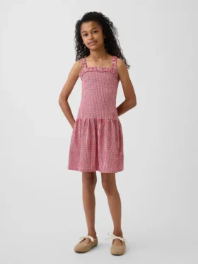 Vestido infantil de cintura baja