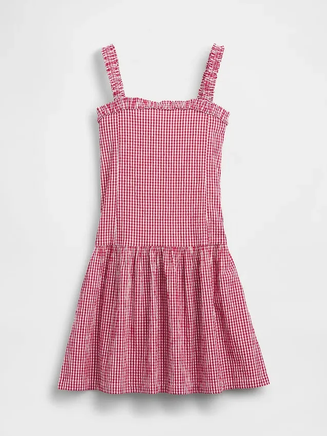 Vestido infantil de cintura baja