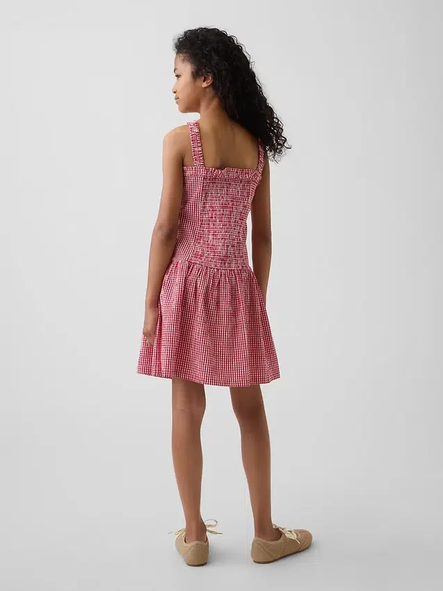 Vestido infantil de cintura baja