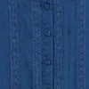 Vestido infantil de mangas con volantes y ribete de encaje