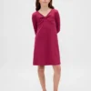 Vestido infantil de punto acanalado con moño