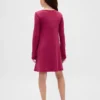 Vestido infantil de punto acanalado con moño