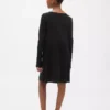 Vestido infantil de punto acanalado con moño