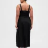 Vestido largo de mezclilla ultrasuave con cremallera frontal