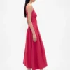 Vestido largo fruncido