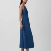 Vestido largo fruncido