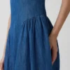 Vestido largo fruncido