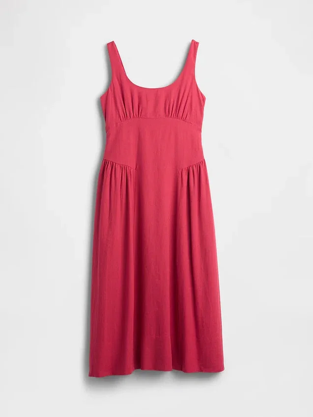 Vestido largo fruncido