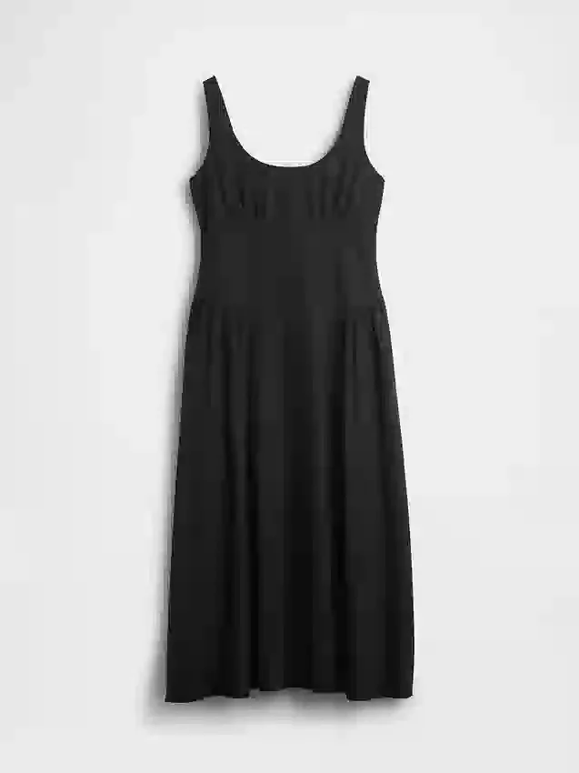Vestido largo fruncido