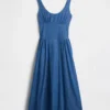 Vestido largo fruncido