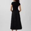 Vestido largo moderno de mezcla de telas
