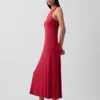 Vestido largo moderno sin tirantes con soporte integrado