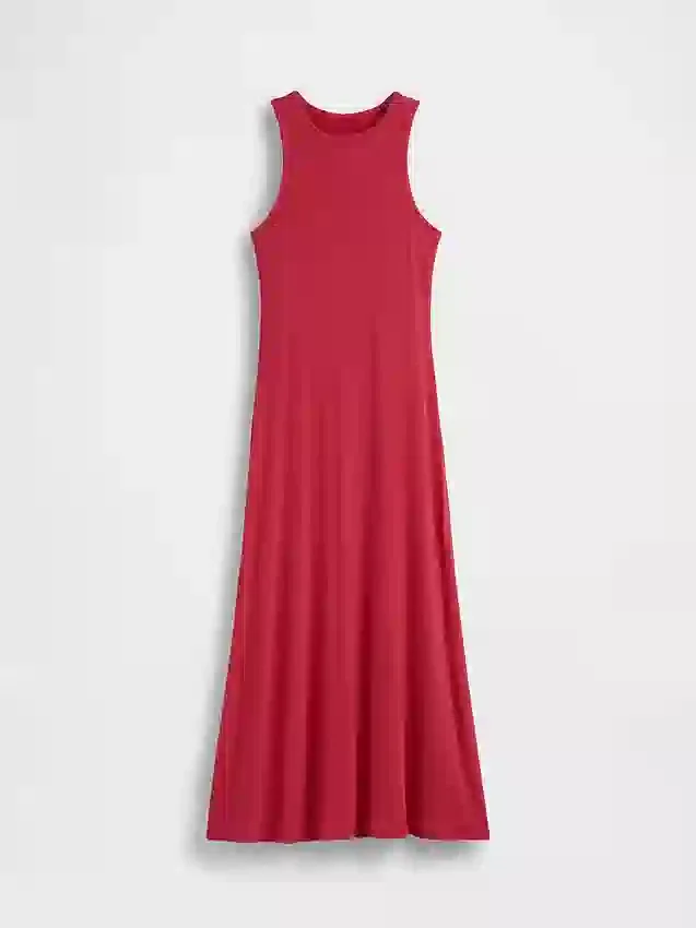 Vestido largo moderno sin tirantes con soporte integrado