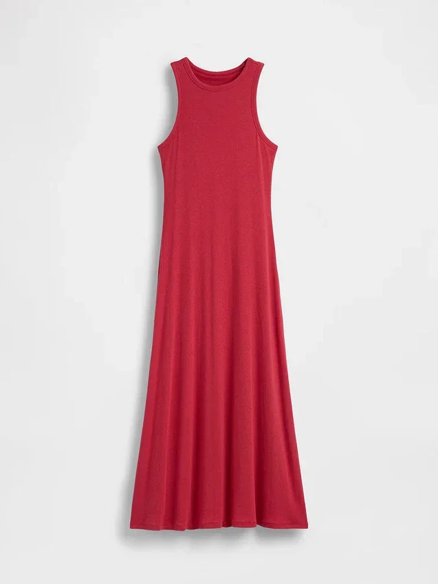 Vestido largo moderno sin tirantes con soporte integrado