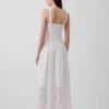 Vestido largo tipo corsé con cordones