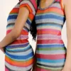Vestido largo transparente con rayas alegres de Gapstudio