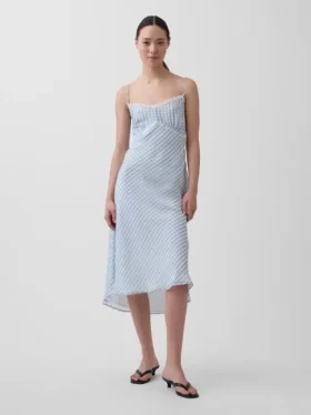 Vestido liso de largo medio a cuadros