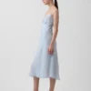 Vestido liso de largo medio a cuadros