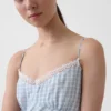 Vestido liso de largo medio a cuadros