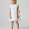 Vestido marinero con ojales para bebés y niños pequeños