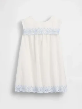 Vestido marinero con ojales para bebés y niños pequeños