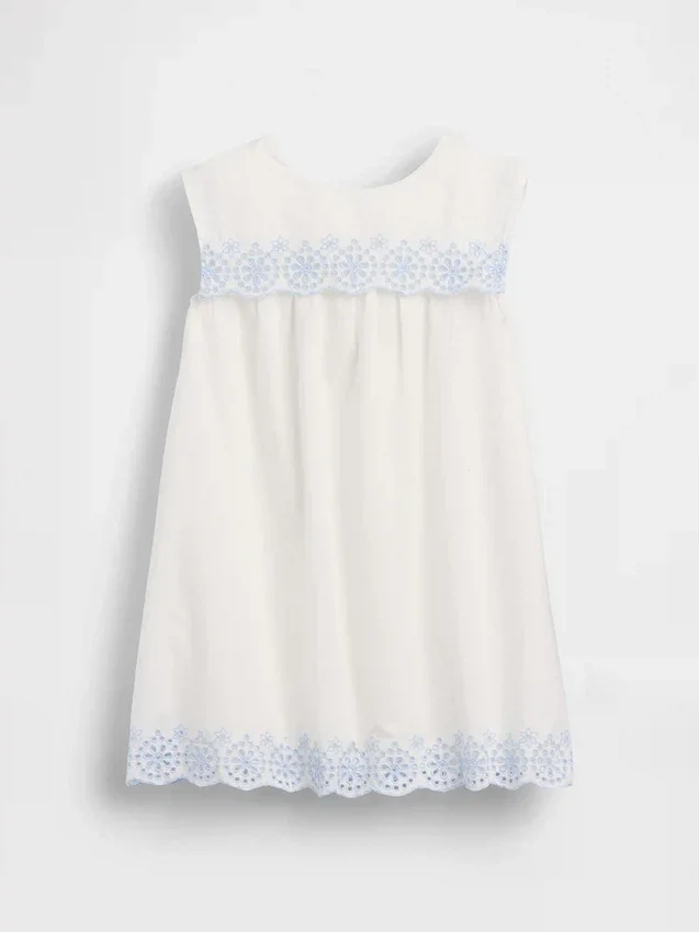 Vestido marinero con ojales para bebés y niños pequeños