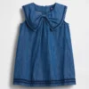 Vestido marinero de mezclilla para bebés y niños pequeños