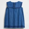 Vestido marinero de mezclilla para bebés y niños pequeños