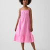 Vestido midi de gasa de algodón para niñas