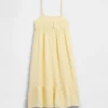 Vestido midi de gasa de algodón para niñas