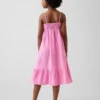 Vestido midi de gasa de algodón para niñas