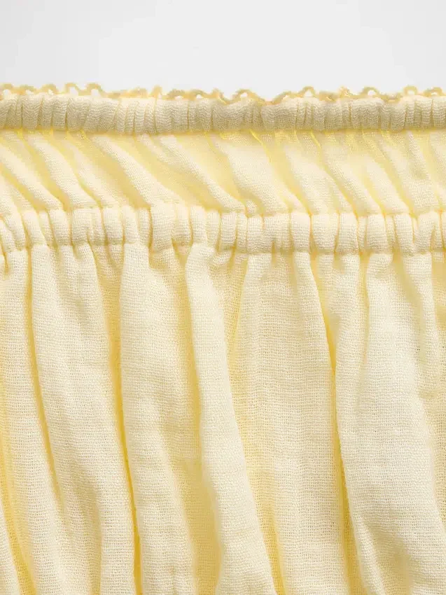 Vestido midi de gasa de algodón para niñas