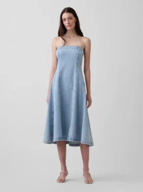 Vestido midi de mezclilla