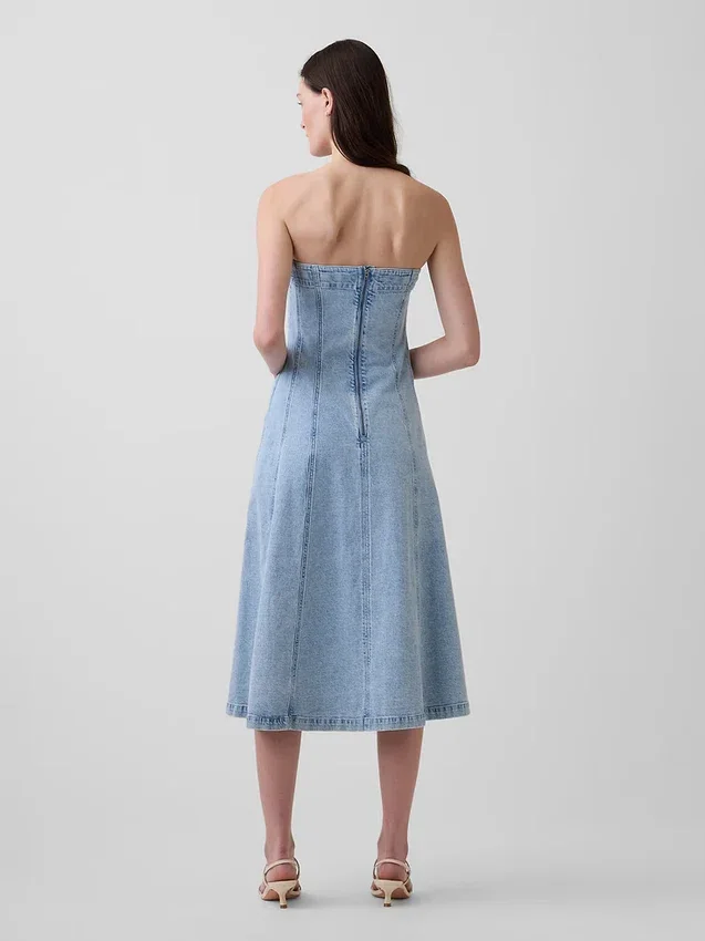 Vestido midi de mezclilla