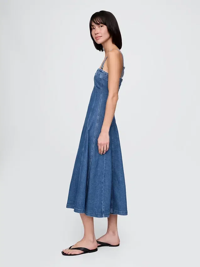 Vestido midi de mezclilla