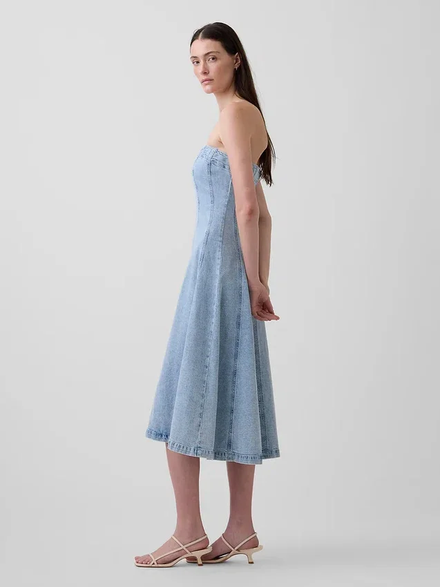 Vestido midi de mezclilla