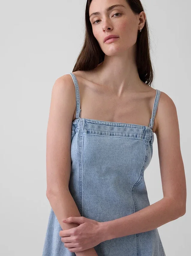 Vestido midi de mezclilla