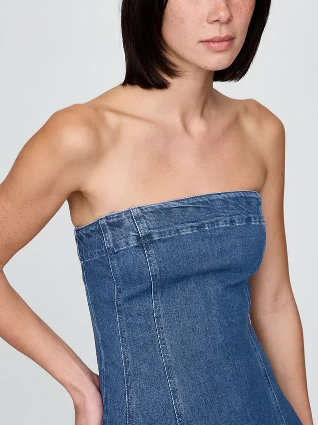 Vestido midi de mezclilla