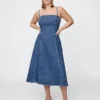 Vestido midi de mezclilla