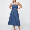 Vestido midi de mezclilla
