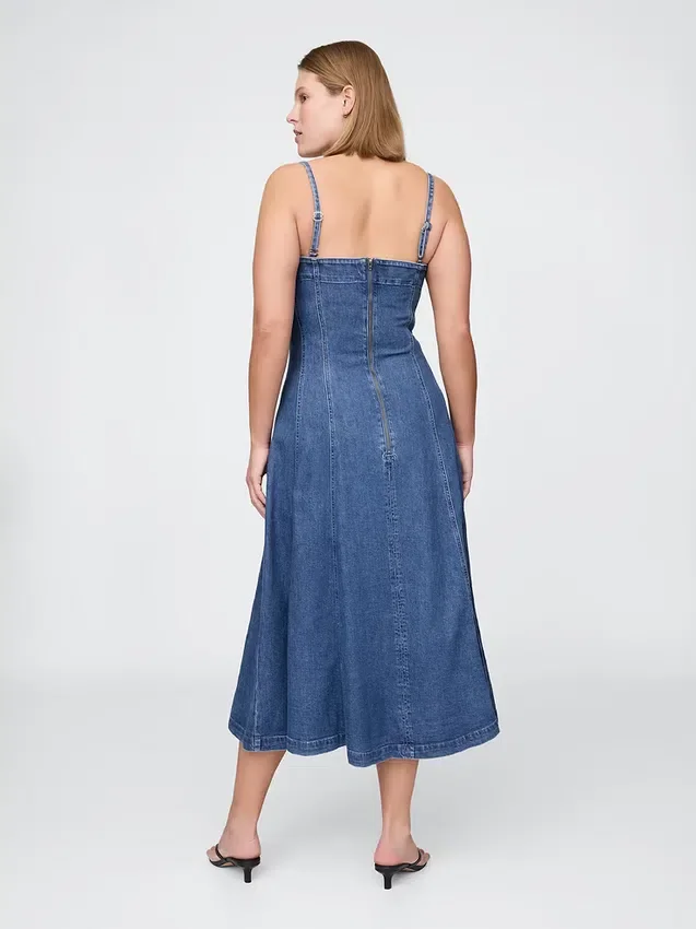 Vestido midi de mezclilla