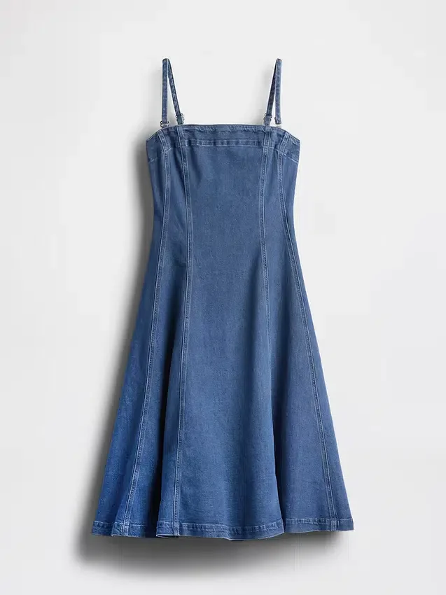 Vestido midi de mezclilla