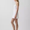 Vestido mini con paneles de mezclilla