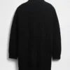 Vestido mini de jerséu oversize con cuello de tortuga