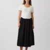 Vestido premamá de mezcla de telas con cintura baja
